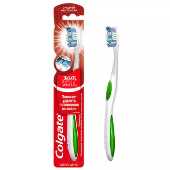 Щетка зубная COLGATE OPTIC WHITE Всесторонняя чистка средней жесткости