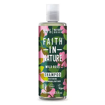 Шампунь для волос FAITH IN NATURE восстанавливающий с маслом дикой розы для нормальных и сухих волос 400 мл