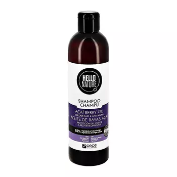 Шампунь для волос HELLO NATURE ACAI BERRY OIL с маслом ягод асаи для окрашенных волос 300 мл