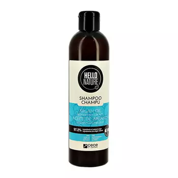 Шампунь для волос HELLO NATURE ARGAN OIL с аргановым маслом восстановление 300 мл