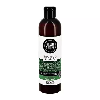 Шампунь для волос HELLO NATURE CANNABIS OIL с маслом конопли мягкость и эластичность 300 мл