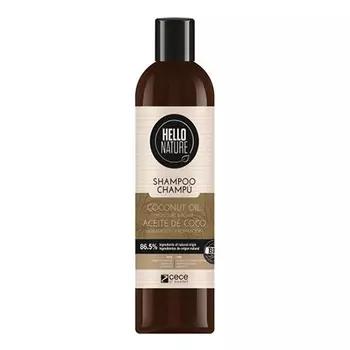 Шампунь для волос HELLO NATURE COCONUT OIL с кокосовым маслом увлажнение и восстановление 300 мл