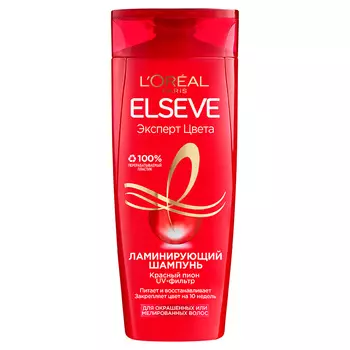 Шампунь для волос LOREAL ELSEVE ЭКСПЕРТ ЦВЕТА с эффектом ламинирования для окрашенных и мелированных волос 400 мл