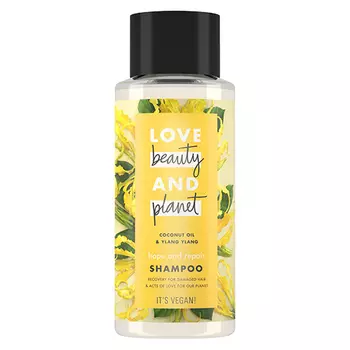 Шампунь для волос LOVE BEAUTY AND PLANET COCONUT OIL &amp; YLANG YLANG Восстановление и забота с кокосовым маслом и цветами иланг-иланг 400 мл