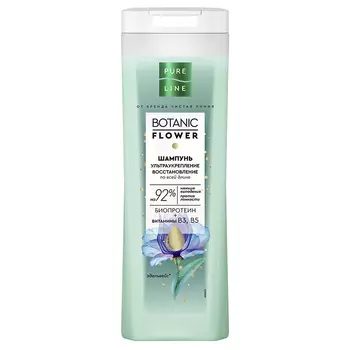 Шампунь для волос PURE LINE BOTANIC FLOWER Ультраукрепление и восстановление 400 мл