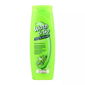 Шампунь для волос WASH &amp; GO с экстрактом алоэ вера для сухих волос 400 мл