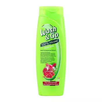 Шампунь для волос WASH &amp; GO с экстрактом граната для окрашенных волос 400 мл