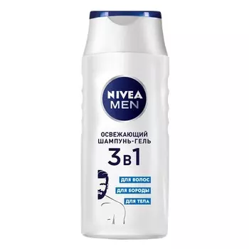 Шампунь-гель NIVEA MEN 3 в 1 Освежающий 250 мл
