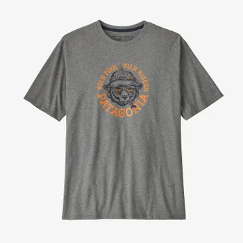 Мужская футболка Take a Stand Responsibili Patagonia, цвет Wild Grizz: Gravel Heather