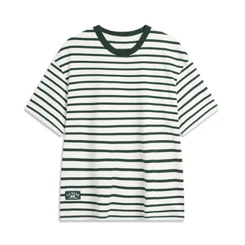 Футболка LiNing Sports Fashion Collection унисекс цвета слоновой кости/винтажно-зеленого цвета