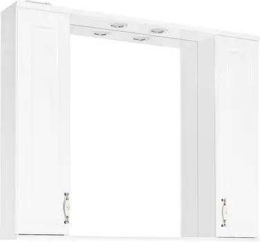 Зеркало-шкаф Style Line Олеандр-2 100/С Люкс, ручки белые