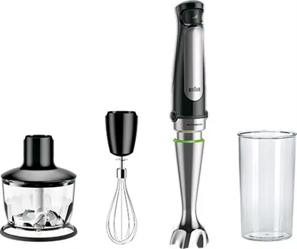Блендер погружной Braun Multiquick 7 MQ7035X 850Вт, 500мл, черный/серебристый (0X22111290)