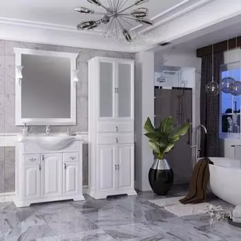 Комплект мебели Opadiris Риспекто 80 белый