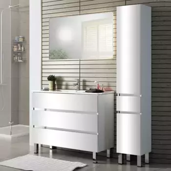 Комплект мебели Sanvit Кубэ-3 80 белый глянец