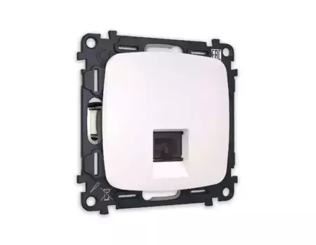 Комплект механизма компьютерной розетки RJ-45(8P8C) CAT6 со шторкой Ambrella Volt Omega MO212010