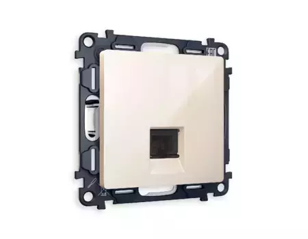 Комплект механизма компьютерной розетки RJ-45(8P8C) CAT6 со шторкой Ambrella Volt Alfa MA312010