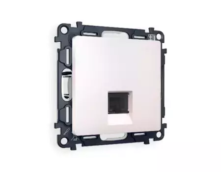 Комплект механизма компьютерной розетки RJ-45(8P8C) CAT6 со шторкой Ambrella Volt Alfa MA212010