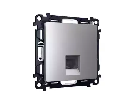 Комплект механизма компьютерной розетки RJ-45(8P8C) CAT6 со шторкой Ambrella Volt Alfa MA512010