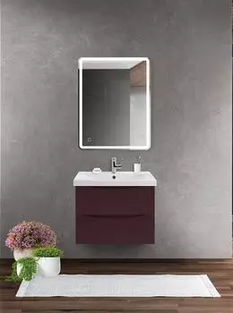 Комплект мебели BelBagno Marino-Cer 70 бордовый