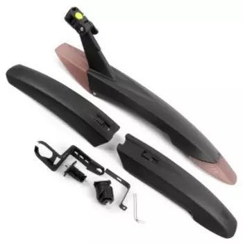 Крылья велосипедные Vinca Sport, комплект, 26-28", пластик, черный, HN 65-1 OEM