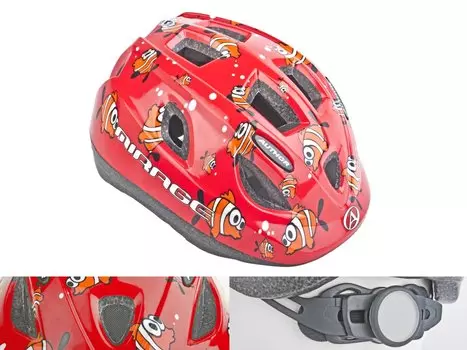 Детский велошлем Author Mirage 122Red Fish INMOLD 48-54 см 11 отверстий