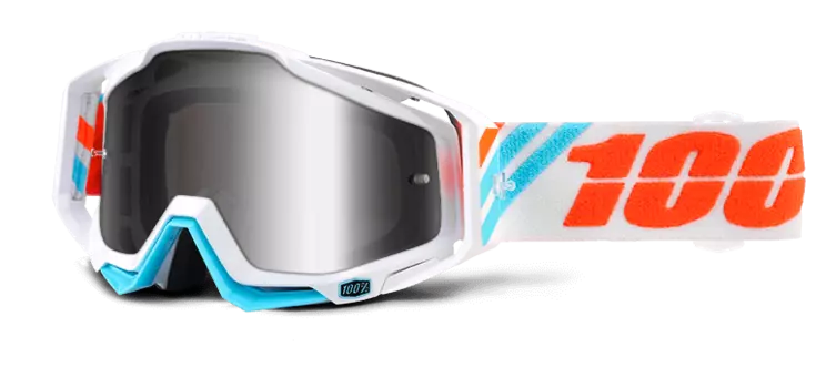 Очки велосипедные 100% Racecraft Calculus Ice / Mirror Silver Lens, 50110-205-02