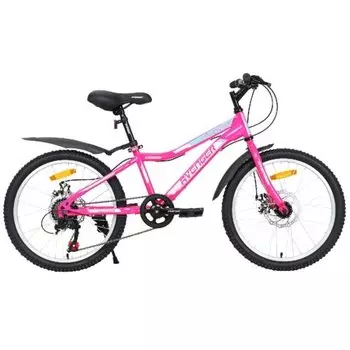 Детский велосипед AVENGER C200DW 20" 2021 (Рама: 11" (Рост: 115-135 см), Цвет: розовый неон/белый)