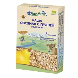 Каша молочная детская Fleur Alpine ОВСЯНАЯ С ГРУШЕЙ, с 5 месяцев, 200 г