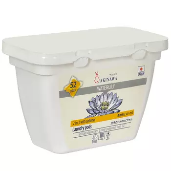 Капсулы для стирки Akinawa 2в1 Waterlily 52 шт