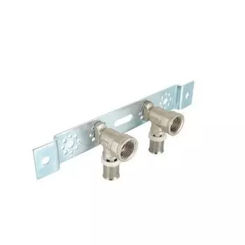 Угольник двойной с креплением (пресс) 16х1/2" ВР Comisa