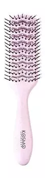 Массажная расческа для всех типов волос с нейлоновой щетиной Kosmoshtuchki Rectangular Blown Bio Comb Purple