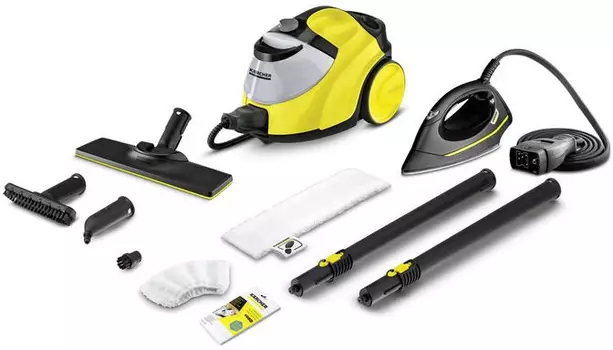 Пароочиститель напольный Karcher EasyFix SC 5 Iron 2200Вт желтый/черный