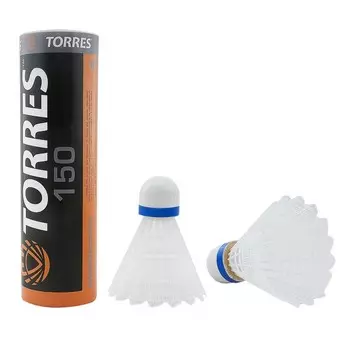 Воланы для бадминтона Torres 150 BD-108 6 шт белый