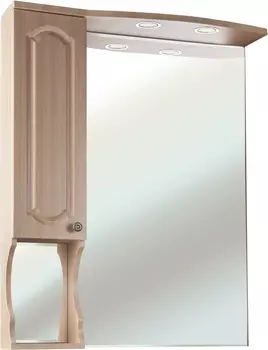 Зеркало-шкаф Bellezza Камелия 75 L светлый лен
