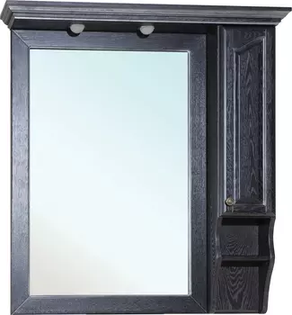 Зеркало Bellezza Рим R 110 черное патина серебро