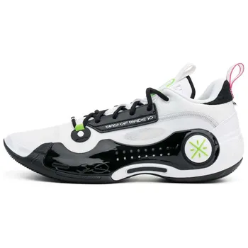 Баскетбольные кроссовки Li Ning Wade Way 10 Low Panda Edition, удобные, универсальные, нескользящие, прочные, с низкой поддержкой, мужские, белые, черные, ABAS083-28 42