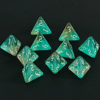 Набор игральных костей DND 10 шт. игровых костей для ролевой игры DND RPG Magic Gathering, сувенир для вечеринки, настольная игра, игрушка в подарок 01