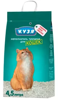 кузя - наполнитель впитывающий для туалета кошек (4,5 л)