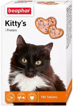 Лакомство Beaphar Kitty’s + Protein для кошек витаминизированное с протеином (180 шт)