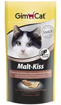Лакомство Gimcat Malt-kiss витаминизированное для кошек для вывода шерсти 450 гр (1 шт)