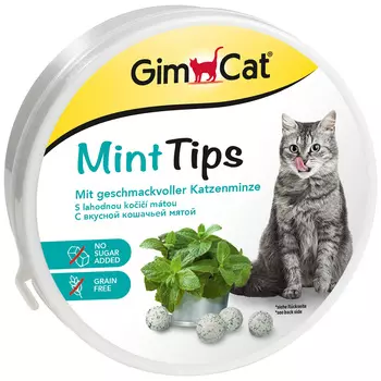 Лакомство Gimcat Minttips витаминизированное для кошек с кошачьей мятой 200 гр (1 шт)