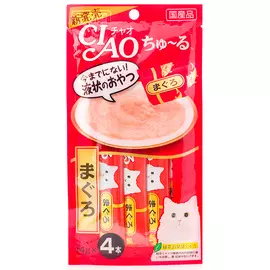 Лакомство Inaba Ciao для кошек крем-суп с желтоперым тунцом 56 гр (1 х 6 шт)