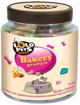 Лакомство Lolo Pets Mix для собак печенье крокеты фигурные (210 гр)