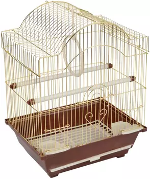 Клетка для птиц Triol 2113g золото 30 х 23 х 39 см (1 шт)