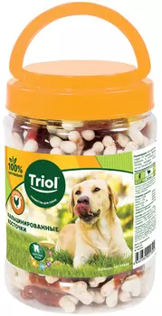 Лакомство Triol для собак косточки кальцинированные с курицей 450 гр (1 шт)