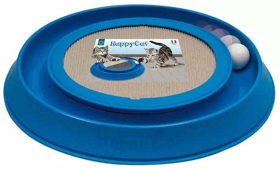 Когтеточка игрушка для кошек Georplast Happycat с шариками 41 x 38 x 5 см (1 шт)