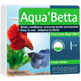 Кондиционер для подготовки водопроводной воды Prodibio Aqua`Betta для бойцовых рыбок 10 мл х 12 ампул (1 уп)