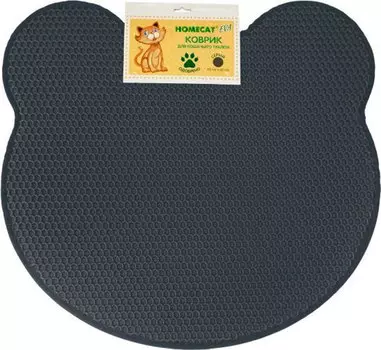 Коврик для туалета кошек Homecat Eva двойной фигурный серый 65 x 60 см (1 шт)