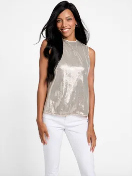 Топ Margo Sequin Guess Factory, цвет platino