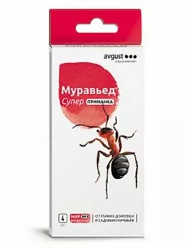 Приманка август 4 х1.5 г от рыжих домашних и садовых муравьёв